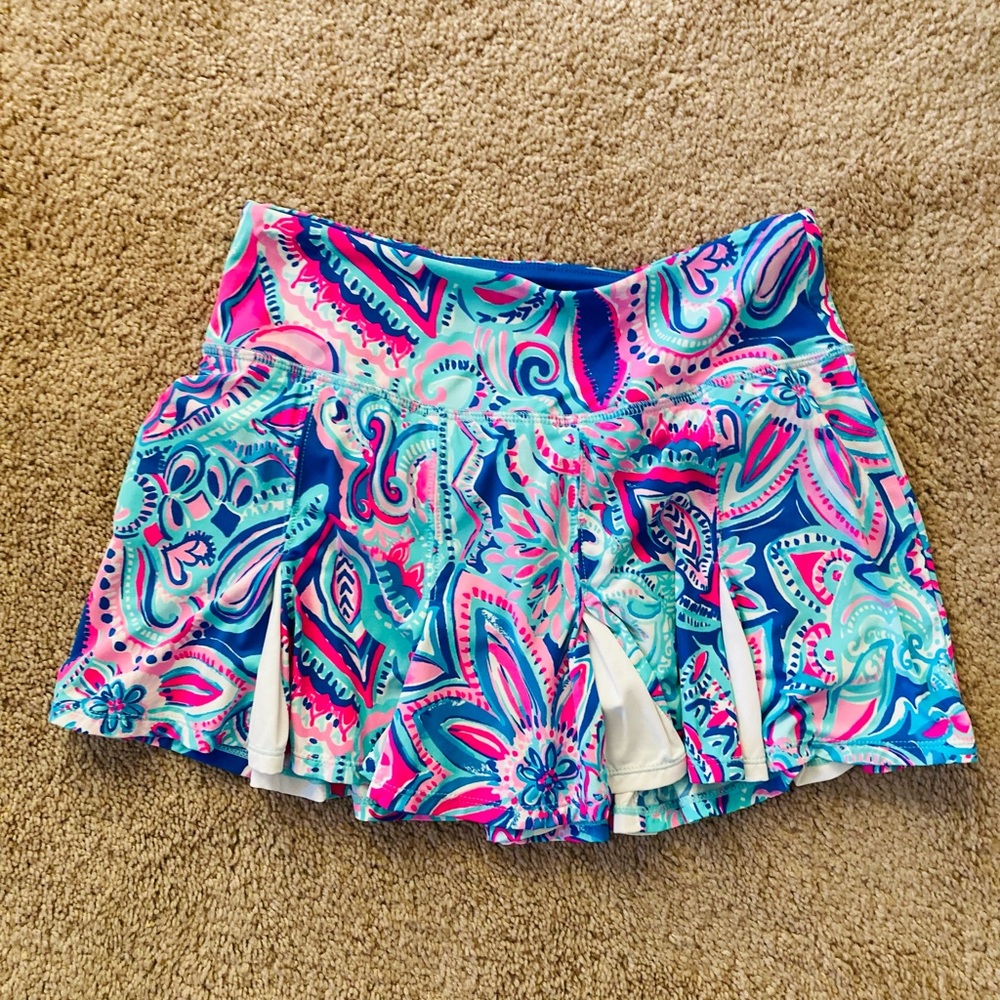 Lilly Pulitzer Luxletic Skort in Pink and Blue .